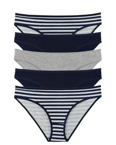 Sensu Kadın Çizgili Karışık Renkler Slip Külot 5'Li Paket Set - Kts3051