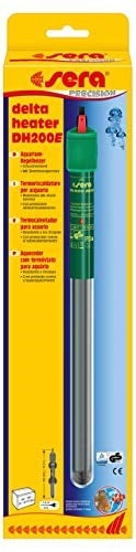 sera delta heater DH200 (200 W) – Şoka dayanıklı standart ısıtıcı, özellikle ince tasarım, aşırı ısınma korumalı - Seçenekler: 200 W, 25 W, 300 W