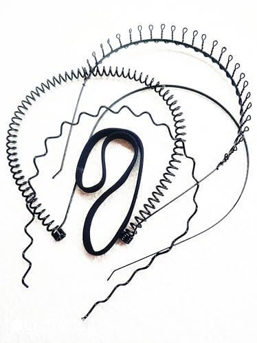 Sermet Süs Dünyası Sporcu Saç Bandı, Zigzag,taç Yaylı,taç Taraklı Taç,düz Tel Taç 5 Li Set Unisex