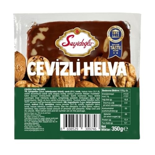 Seyidoğlu Cevizli Yaz Helvası, Geleneksel, Kavanoz, Tahin, Cevizli, 350 gr, Kahvaltılık, Türkiye Menşeli