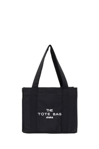 SHAKA U45 Çıt Çıt Kapatmalı The Tote Bag Işlemeli Kanvas Kumaş Günlük Kadın Kol Ve Omuz Çantası 25x30