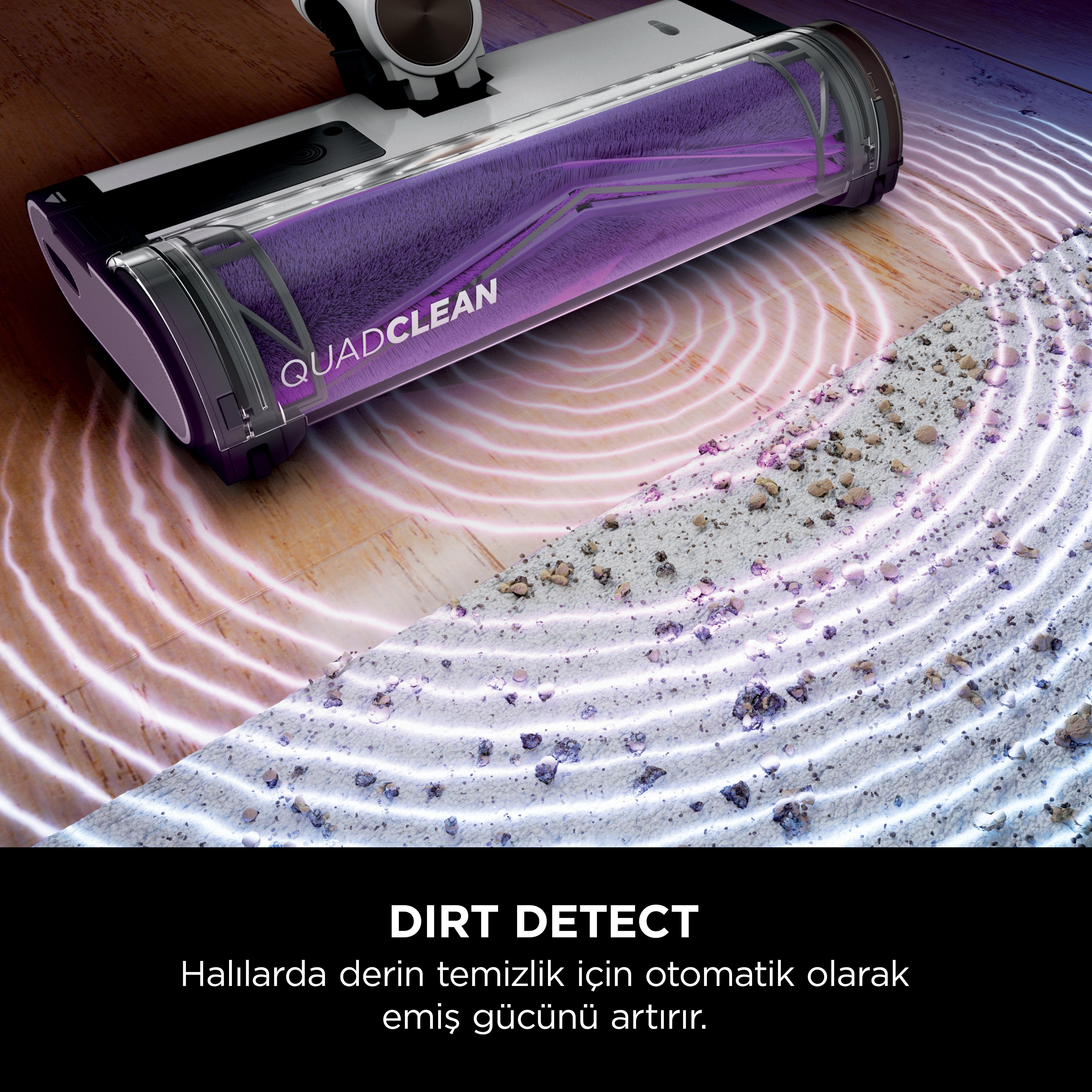 Shark Detect Clean Empty Auto-Empty Sistemli Turbo Başlıklı Şarjlı Dikey Süpürge 2L