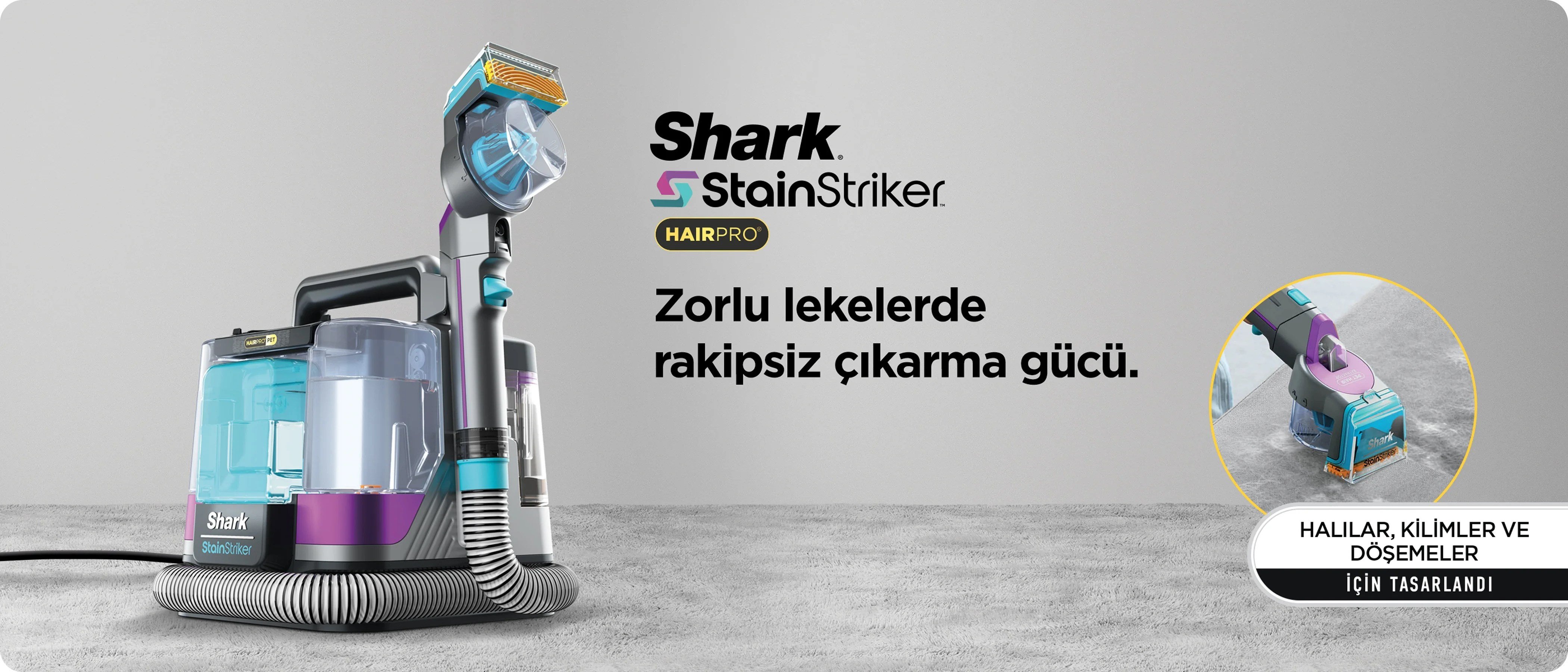 Shark StainStriker HairPro Pet Koltuk Yıkama ve Leke Çıkarma Makinesi