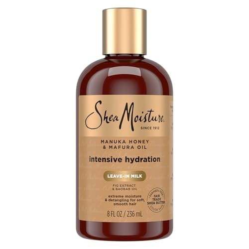SHEA MOISTURE Hidrasyon Saç Sütü Kuru Saçlar İçin Manuka Bal ve Mafura Yağı, Nemlendirici ve Tarz Saçlar için 8 oz