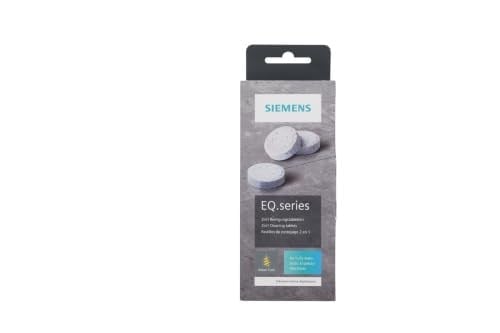Siemens TZ80001A temizleme tabletleri, 10 adet, kahve yağı kalıntılarını ideal şekilde giderir, orijinal aksesuar, EQ serisi tam otomatik kahve makineleri ve ankastre tam otomatik makineler için