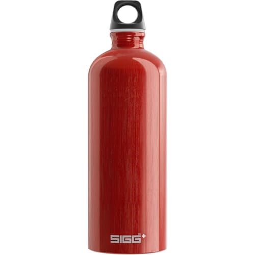 SIGG Traveller içecek şişesi (1 L), zararlı madde içermez ve sızıntı yapmaz içecek şişesi, alüminyum tüy kadar hafif içecek şişesi