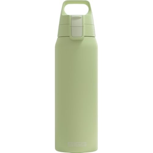SIGG - Yalıtımlı içecek şişesi – Shield Therm One Eco Green – gazlı içecekler için uygundur – sızdırmaz, bulaşık makinesinde yıkanabilir – BPA içermez –%90 geri dönüştürülmüş paslanmaz çelik – yeşil