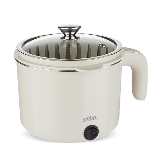 Sinbo SCO-5063 Çok Fonksiyonlu Buharlı Pişirici – 800 Ml Kapasite, Paslanmaz Gizli Rezistans, Temperli Cam Kapak, Krem Renk