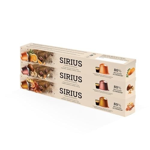 Sirius Premium Aromalı Kapsül Kahve 3'lü Set (Karamel-Fındık-Portakal)