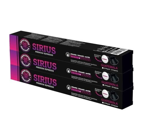 Sirius Premium Single Kapsül Kahve Guatemala (Nespresso Uyumlu) 3lü Set (30 Kapsül)