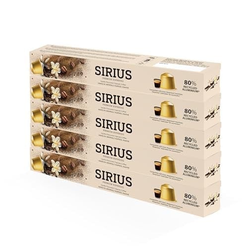 Sirius Premium Vanilya Aromalı Kapsül Kahve 5'li Set (50 Adet)