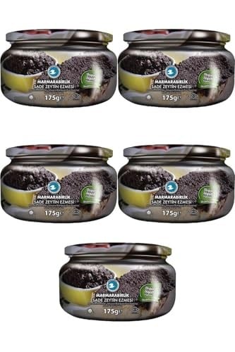 Siyah Sade Ezme Zeytin 175 Gr Cam X 5'Li Paket