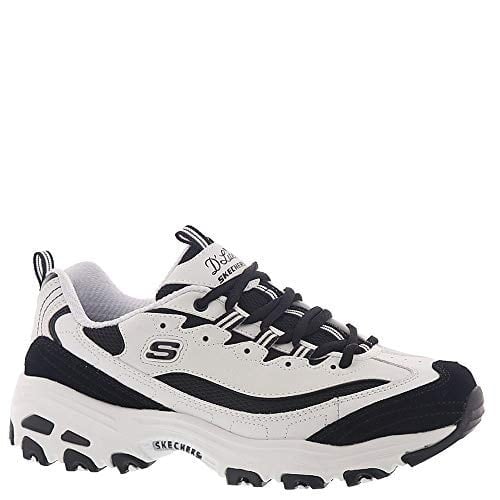 Skechers D'LİTES - MARCH FORWARD 13148 BKW Düşük bilekli spor ayakkabıKadın
