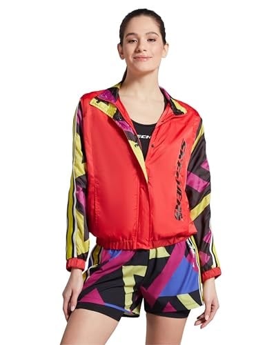 Skechers W Capsule Coll. Big logo Full Zip Jacket Kadın Kırmızı Fermuarlı Eşofman Üstü