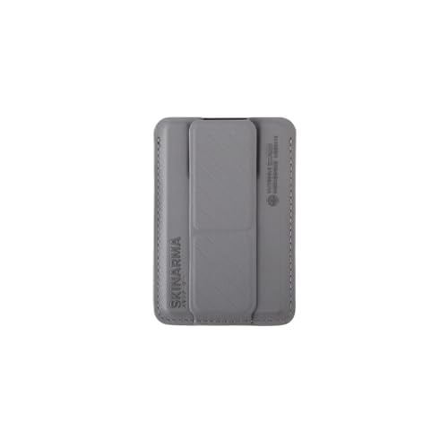 Skinarma Kado 3 Hazneli Magsafe ile Uyumlu Tutucu Özellikli Entegre Standlı Kartlık - Gri