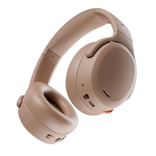 Skullcandy Crusher ANC 2 Bluetooth Gürültü Önleyici Kulaklıklar 50 Saat Pil Ekstra Bas Teknik Kullanımı Android ve iPhone ile Mikrofonlu Kablosuz Kulaklıklar Gürültü Önleyici - Astar Tan