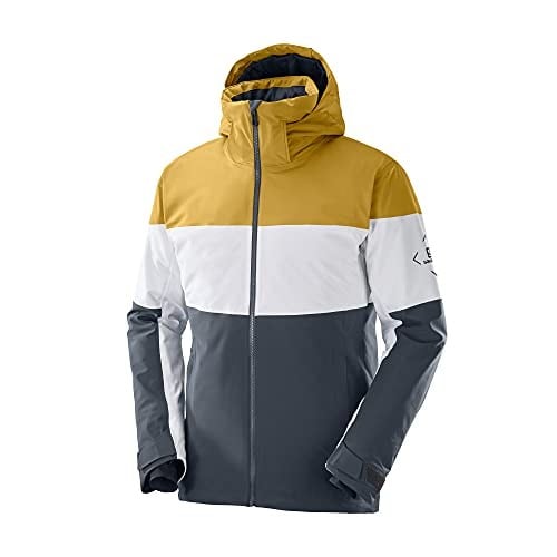 SLALOM ERKEK KAYAK/SNOWBOARD CEKETİ Ebony/White/Cumin L L