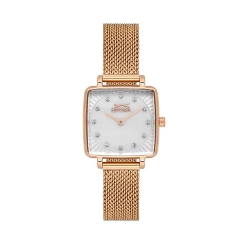 SLAZENGER, KARE KASA, HASIR KORDON, TAŞLI, QUARTZ, 25MM, 3ATM, KADIN KOL SAATİ, SL.09.2255.3