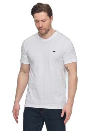 Slazenger SARGON Büyük Beden Erkek Polo T-Shirt Beyaz