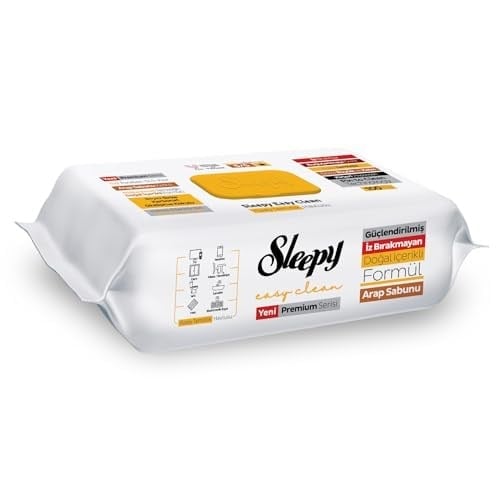 Sleepy Easy Clean Premium Arap Sabunu Katkılı Yüzey Temizlik Havlusu Mendili 100 Yaprak