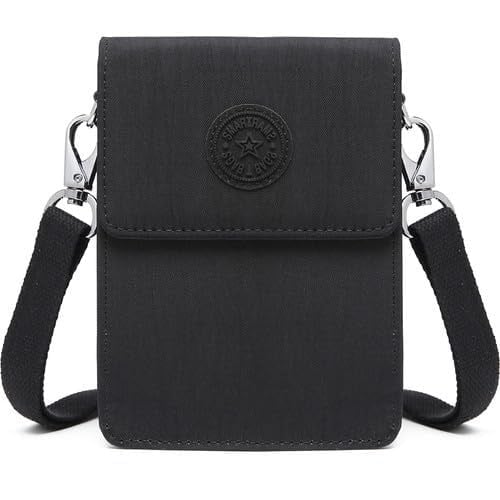 Smart Bags Küçük Telefonluk Kadın Çantası Krinkıl Kumaş 3173 Siyah