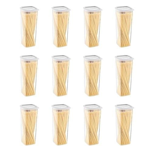Smartware 12'Li Set Skali Kare Saklama Kabı Beyaz 2140 ML