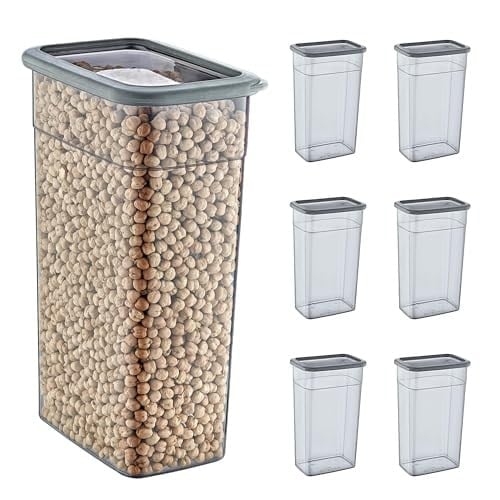Smartware 6'Lı Set Skali Dikdörtgen Saklma Kabı Antrasit 3500 ML