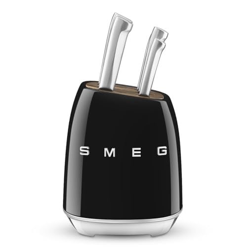 SMEG 50's Style KBSF02 Siyah Standlı Bıçak Seti