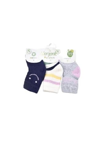 Smıle Bebek Organik Soket Çorap 3'lü Paket
