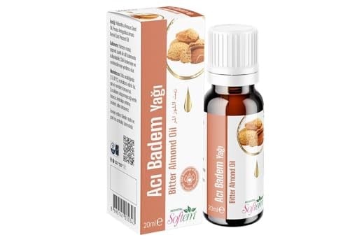 Softem Acı Badem Yağı 20 Ml | Soğuk Sıkım Doğal Sabit Yağ | Cilt Besleyici ve Nemlendirici Yağ | Makyaj Temizleyici, Hamilelikte Karın Çatlaklarına Karşı, Vitamin ve Mineral Açısından Zengin