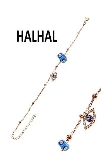 Söğütlü Silver Gümüş göz ve turkuaz taşlı toplu zincir halhal