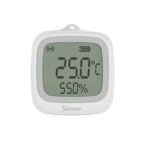 SONOFF SNZB-02WD IP65 Zigbee LCD akıllı sıcaklık nem sensörü, sera/banyo için su geçirmez, diyagramlı uygulama izleme, esnek kurulum