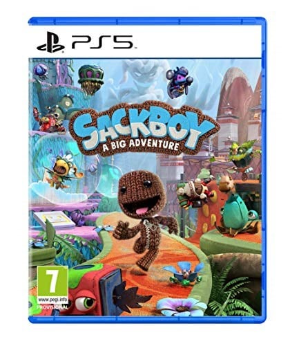 Sony, Playstation Game 5, Sackboy: A Big Adventure PS5, PS5 için 3D Platform ve Macera Oyunu, Standart Sürüm, 1-4 Oyuncu, CD'li Fiziksel Versiyon, Fransızca, PEGI 7+