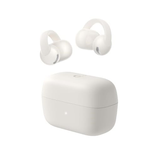 Soundcore C50i Bluetooth Kulaklık, Açık Kulak Teknolojisi, Güçlü Bas için 12 mm Sürücüler, Yapay Zeka ile Net Aramalar, Gerçek Zamanlı Çeviri, Yüksek Çözünürlük, IP55 Su Geçirmez, Beyaz - D1101