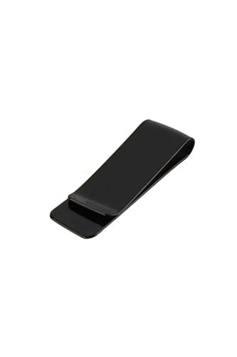 Spelt Metal Kağıt Para Tokası Kart Tutucu Klips Cüzdan Siyah 5,2cm x 2cm