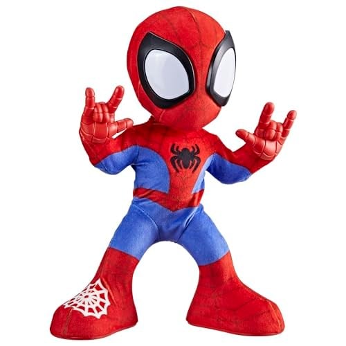 Spidey and his Amazing Friends Marvel Dance 'N Crawl Spidey, İnteraktif Peluş Oyuncak, 20 İfade ve Sesler, 2 Şarkı, Çocuklar için Süper Kahraman Oyuncakları 3 ve Üzeri