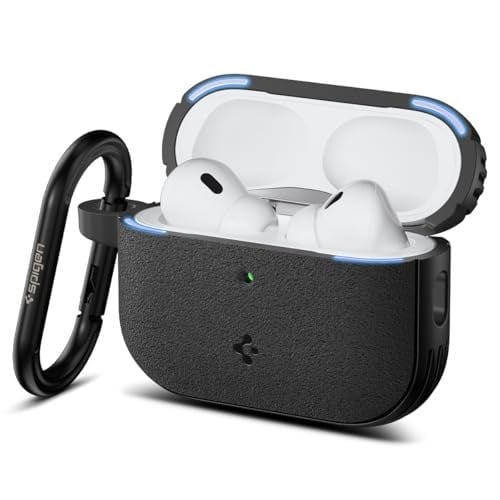 Spigen AirPods Pro 3 ile Uyumlu Kılıf Vault Kaymaz Dokulu Yüzey Siyah Kapak - ACS09826 (Spigen TR Garantili)