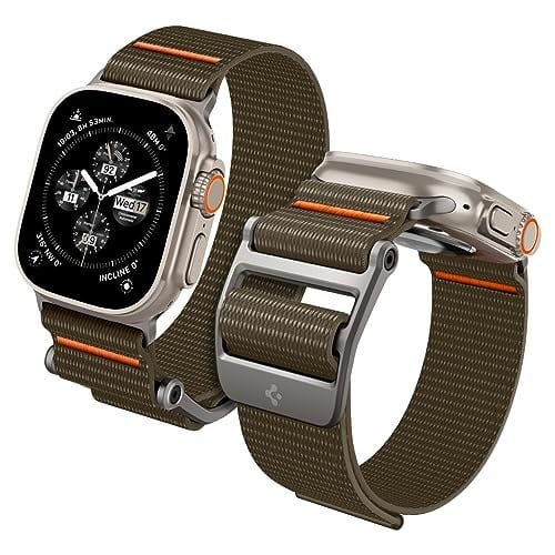 Spigen DuraPro Flex Ultra Apple Watch Ultra2/Apple Watch Ultra 49 mm, Seri 9/8/SE2/7/6/SE/5/4/3/2/1 45 mm/44 mm/42 mm Ayarlanabilir Solo Döngü Bant Kayışı