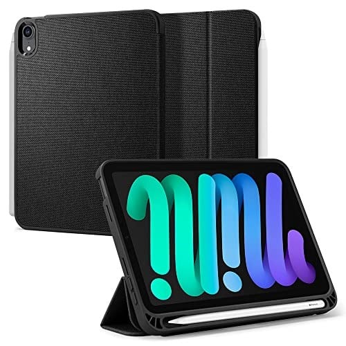 Spigen iPad mini 7 (2024) / mini 6 (2021) ile Uyumlu Kılıf Urban Fit Örgü Kumaş Siyah Kapak - ACS03864 (Spigen TR Garantili)