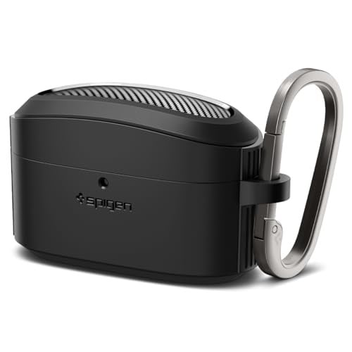 Spigen Sony WF-1000XM5 ile Uyumlu Kılıf Rugged Armor Üst Düzey Koruma Siyah Karbon Kapak - ACS07086 (Spigen TR Garantili)