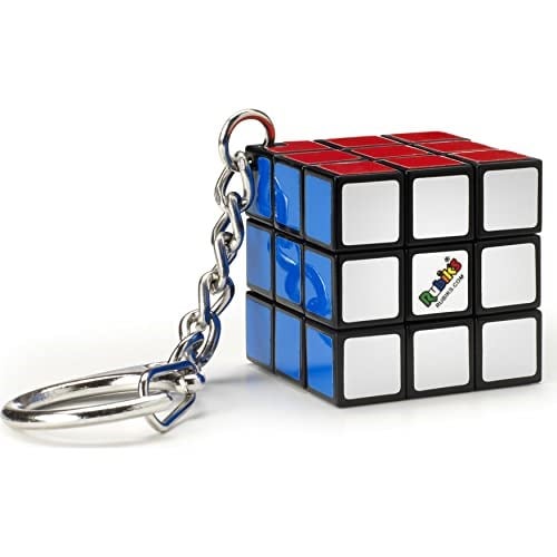 Spin Master,Rubik's, Orijinal 3x3 Küp, Minyatür, 8+ Yaş Çocuklara Yönelik Çalışan 3x3 Küplü Anahtarlık Aksesuarı, Profesyonel Renk Kombinasyonlu Zeka Oyunu