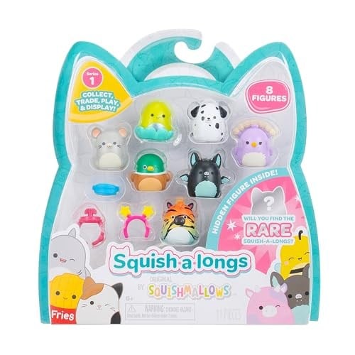 Squish-a-longs 8'li Paket - 2 Aksesuar, 1 Yüzük ve Koleksiyoncu Kılavuzu ile 1