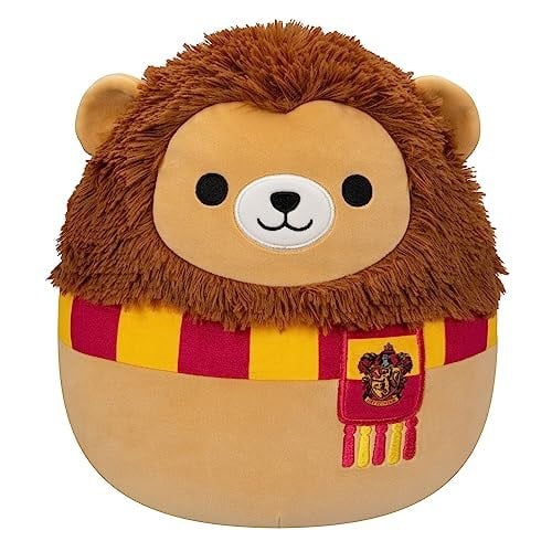 Squishmallows Orijinal Harry Potter 10-inç Gryffindor Aslan Peluş - Orta Boy Ultrasoft Resmi Jazwares Peluş