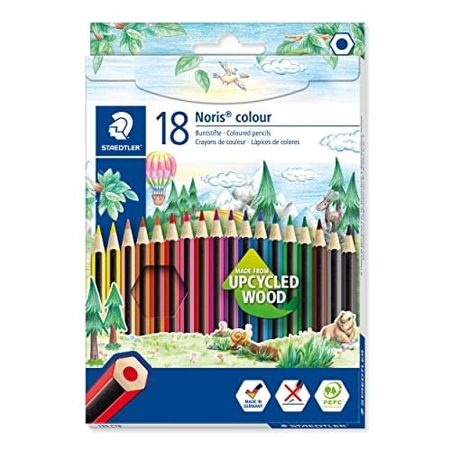 Staedtler 185 C18 Noris Kuru Boya Kalemi 18'li - Seçenekler: 18'Li, Metal kutu, 18 Stück (1er Pack), 24 stück (1er Pack)