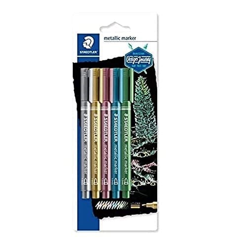 Staedtler 8323S Bk5 Metalik Markör 5'li Set - Seçenekler: 5 Marker, 6 stück (1er Pack)