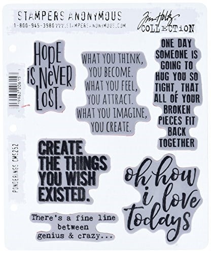 Stampers Anonim CMS252 Ponderings Tim Holtz Yapışkanlı Mühür, 17,8 x 21,6 cm, Şeffaf