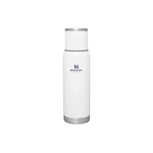 STANLEY Adventure To-Go Termos 1 Litre - Beyaz (Polar) | Paslanmaz Çelik | 25 saat dayanır. Sıcak - 27 saat. Soğuk – Sızdırmaz – BPA içermez – Kapak bardak görevi görür