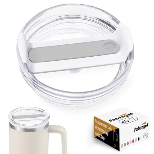 Stanley Cup için 40 oz Bardak Kapağı Yedek Kesim, 1 Paket Yedek Kapak, Stanley Bardak Aksesuarları için Dökülmeye Dayanıklı Bardak Kapakları (Şeffaf - Donma)