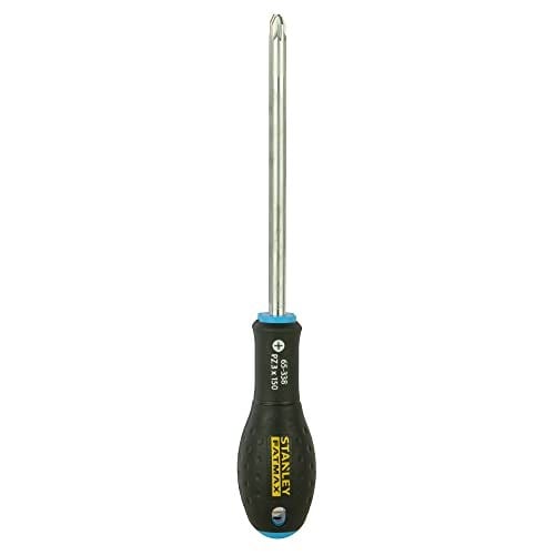 Stanley - FatMax Pozidriv PZ3 tornavida (150 mm bıçak uzunluğu, krom vanadyum ergonomik SoftGrip sap) 0-65-338, Gümüş