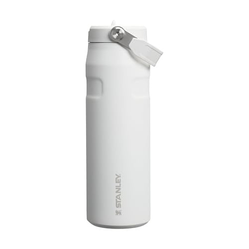 STANLEY IceFlow™ Aerolight™ Flip Straw 2.0 Pipetli Termos Su Şişesi 0.7 Litre - Beyaz (Frost) | Paslanmaz Çelik